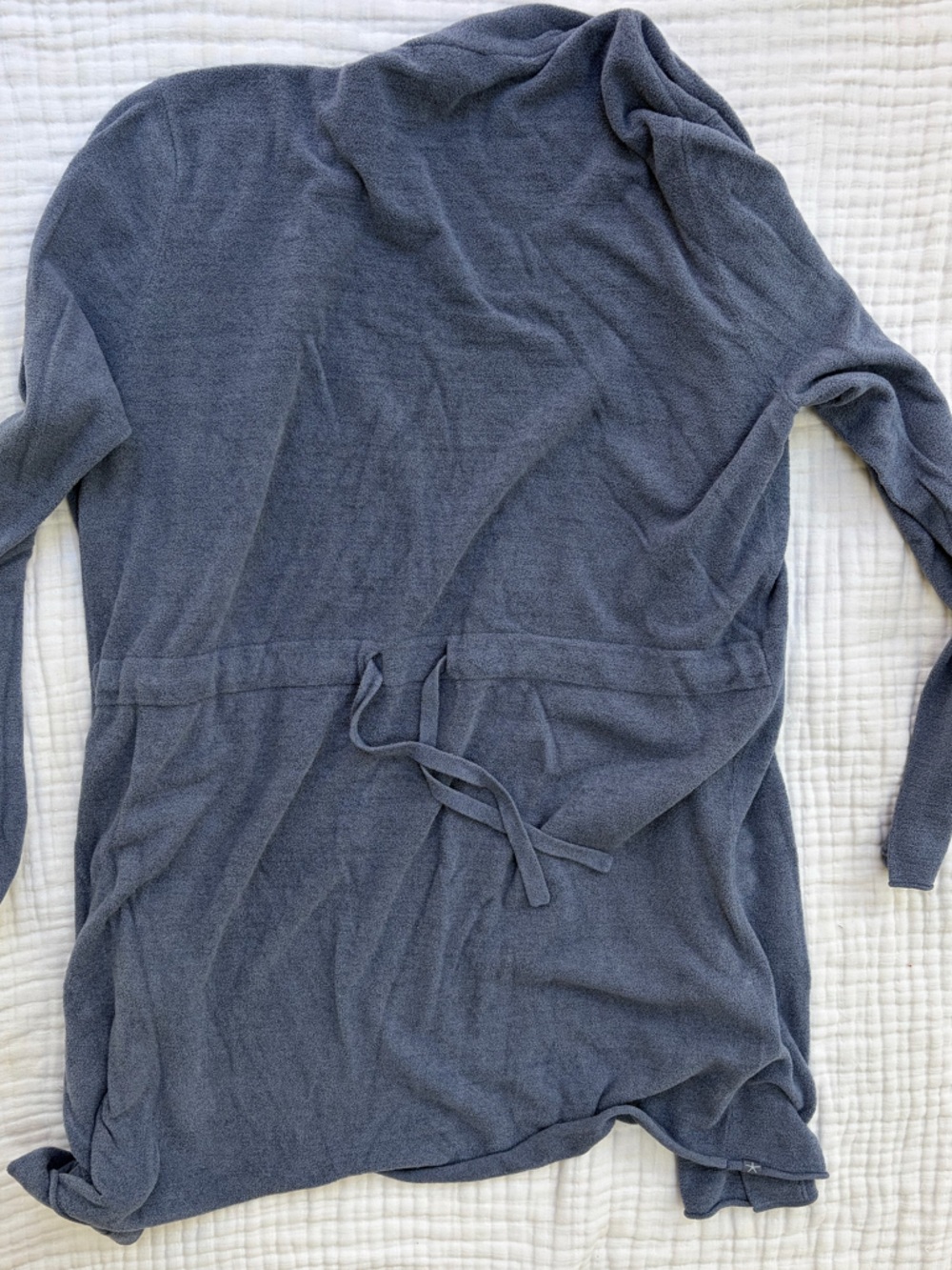 Barefoot Dreams CozyChic Ultra Lite Robe XL Blue Gray Lounge Cardigan - Picture 7 of 7